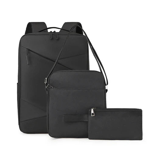 New Business Commute Business Trip Computer Backpack Men's Three-piece Set