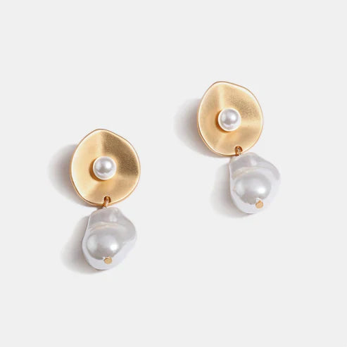 Pearl Earrings For Women Retro Personality And Minimalism Hollow Out