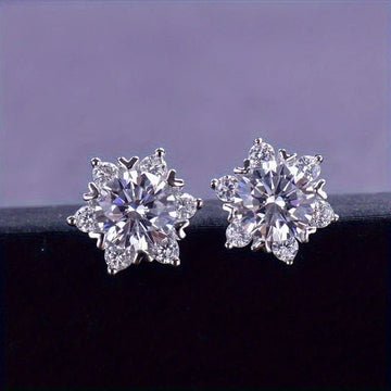 925 Sterling Silver Fashion Suit SUNFLOWER Chic Earrings