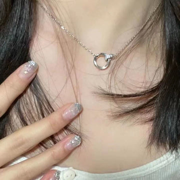 Women's Ring Chain Necklace Gift For Boyfriend Or Girlfriend Clavicle Chain