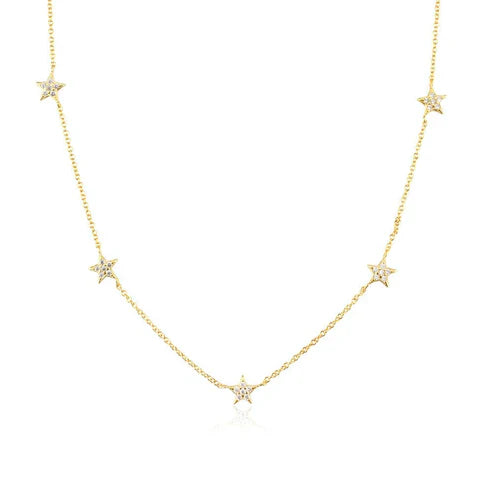 Fashion Personality Five-pointed Star Pendant Necklace